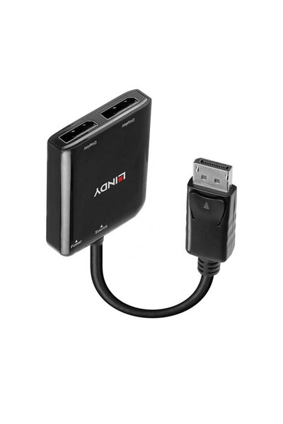 LİNDY Multiplicator Displayport la 2 x Displayport 4K30Hz MST, L38430