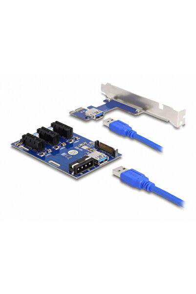 DELOCK Riser card PCI Express la 3 x PCIe cablu USB 50cm, 41442
