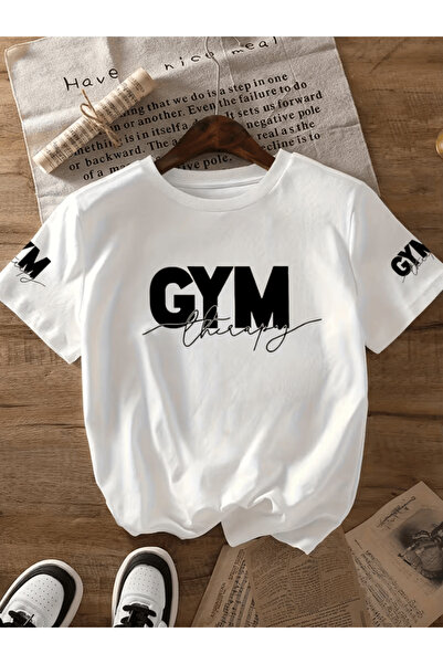 one button Μπλουζάκι Gym Therapy Special Design με στάμπα Premium Oversize