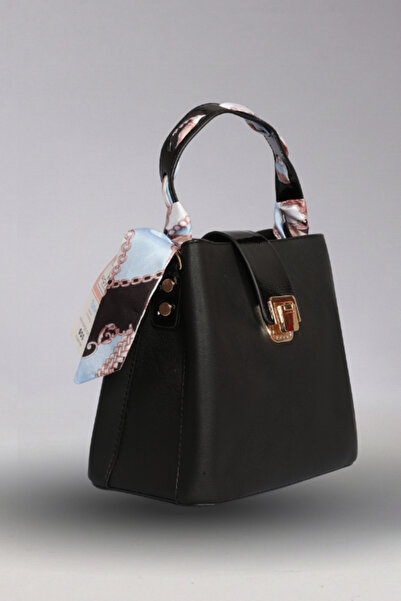 Victoria Shoes And Bags Gold Kilitli ve Fular Detaylı Omuz Çantası