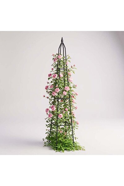 City Pergola metalica piramidală pentru flori şi trandafiri cățărători – supo...