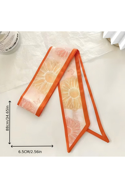 MAHLA Eșarfă de design - șal subțire pentru gât - Accesoriu pentru geantă - 8...