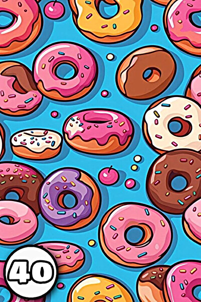 COZY Coloring Book - 40 illustrations - Cute Foods, A4