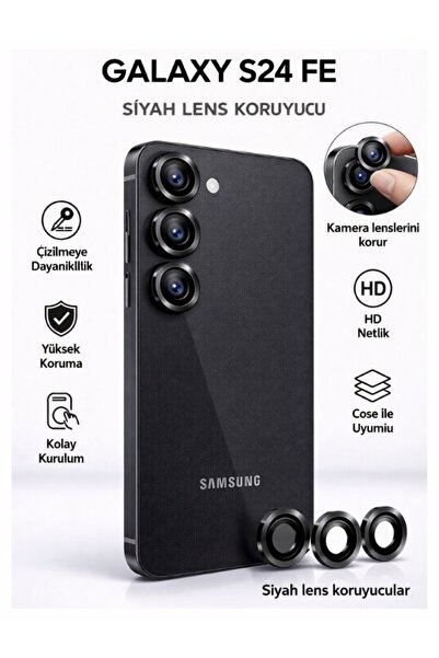 Massemr Samsung Galaxy S24 Fe Ezar Metal Camera Lens Protector Anti-Scratch P...