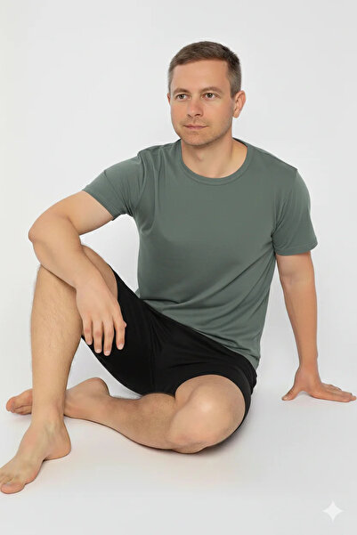 Arnetta Men's green-black pajamas – cotton & modal