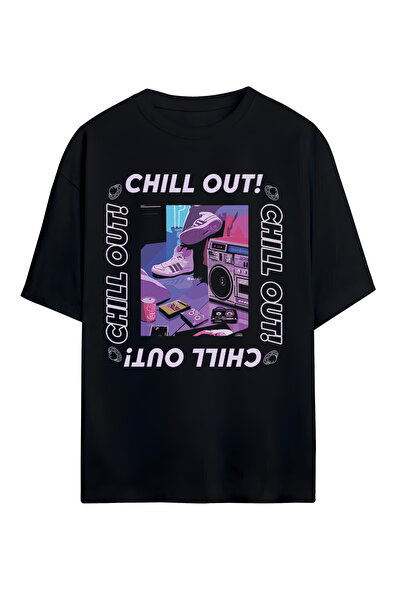 STİL-X Μπλουζάκι με στάμπα Chill Out, Unisex, 100% βαμβακερό, Oversize