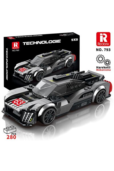 REOBRIX Technic 793 Peugeot 9X8 Spor Araba Yaratıcı Yapı Blok Seti Building B...