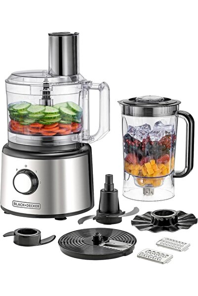 Black and Decker BLACK+DECKER 5-in-1 Food Processor, 750W Power, 2L Processin...