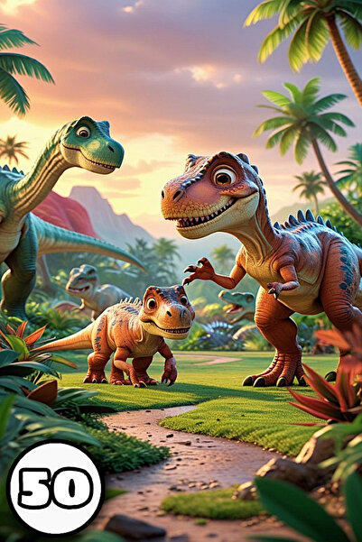 Disneey Dinosaurs - Coloring Book for Kids - 50 Creative and Cute Drawings, A4