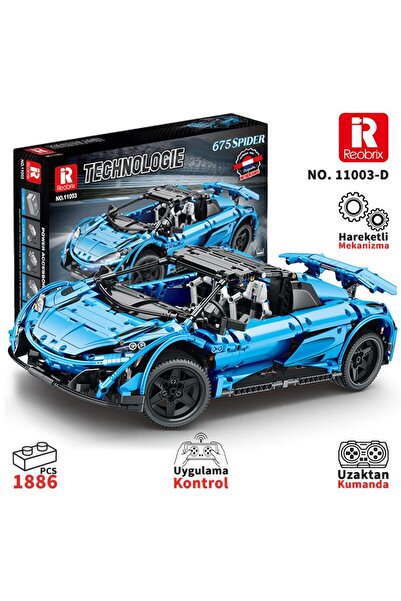 REOBRIX Technic 11003-D 1/10 McLaren 675LT Spider Araba Kumanda&Motorlu Yarat...