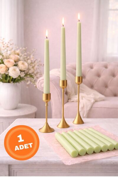 SANAT SEPET İŞLERİ ŞAMDAN MUM 1 ADET UZUN 25CM DAMLATMAZ DEKORATİF ŞIK MUM