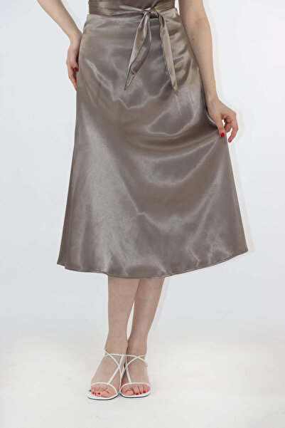 2TRENDY Brown Satin Tunic