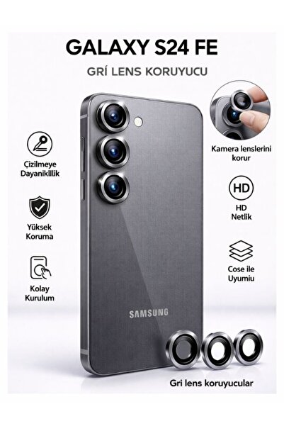 Massemr Samsung Galaxy S24 Fe Ezar Metal Camera Lens Protector Anti-Scratch P...