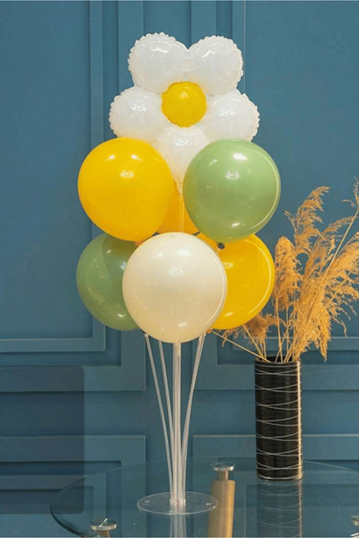 Bunloon Papatya Temalı Balon Seti Standlı Doğum Günü Parti Süsleme Dekor