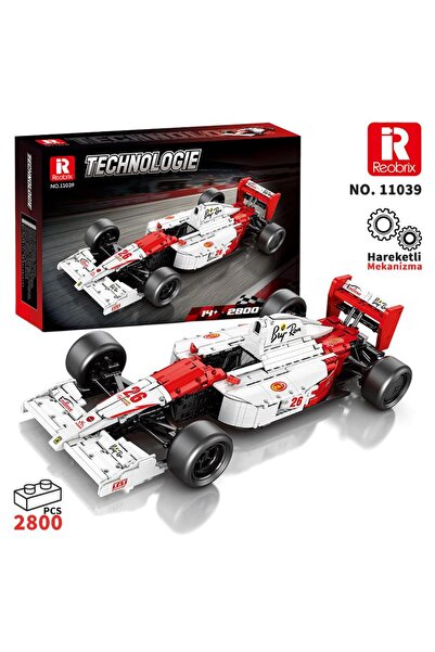 REOBRIX Technic 11039 1/8 McLaren Formula 1 Araba Yaratıcı Yapı Blok Seti Bui...