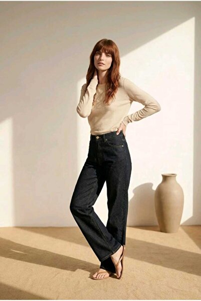 hies Γυναικείο παντελόνι Madison με φαρδιά μπατζάκια από λύκρα - Σκούρο μπλε ...