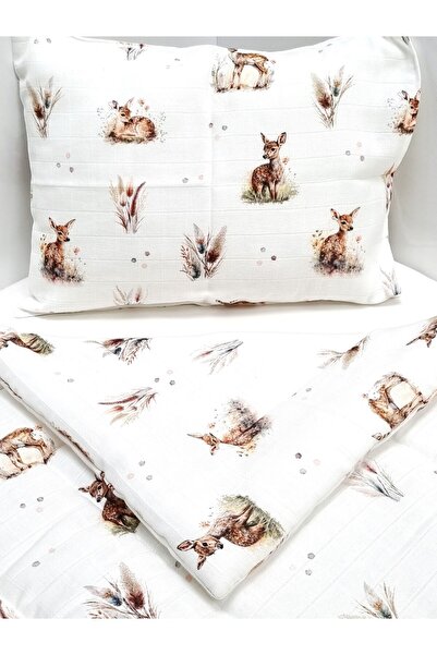 Yada Baby طقم لحاف أطفال مكون من 3 قطع مصنوع من قماش الموسلين القطني العضوي ب...