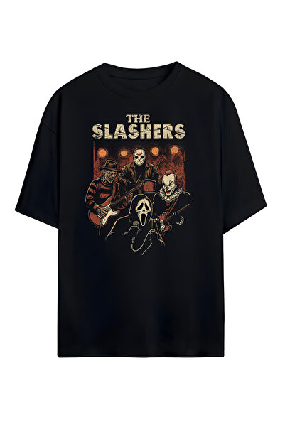 STİL-X The Slashers Μπλουζάκι Unisex με στάμπα, 100% βαμβακερό, Oversize