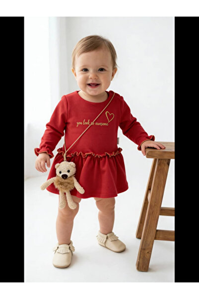 The-kid.co VERY TERRY DRESS - RED