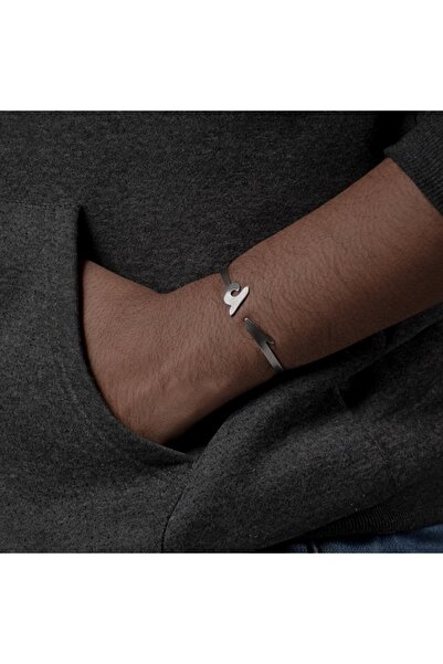 HUROOFY Letter a (E) Bracelet in Silver Color