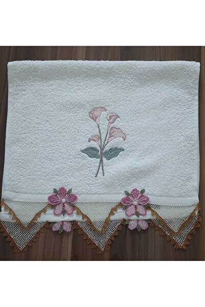 İyisini İstersen منشفة يد كريمية ومنشفة مطبخ مصنوعة يدويًا بتطريز يدوي وتطريز...