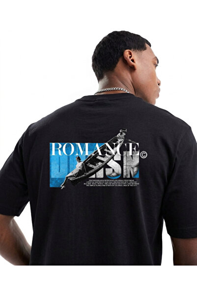 LORVEX Υπερμεγέθη μπλουζάκι unisex από 100% βαμβάκι με στάμπα, άνετη εφαρμογή