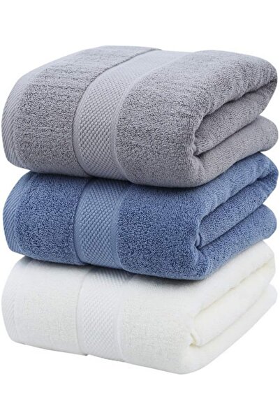 KAYABEY HOME 3’lü 90x150 cm %100 Pamuk Banyo Havlu Seti – Yumuşak, Emici & Da...