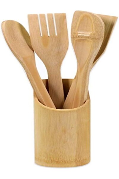 undefined Wooden Spoon Set with Stand