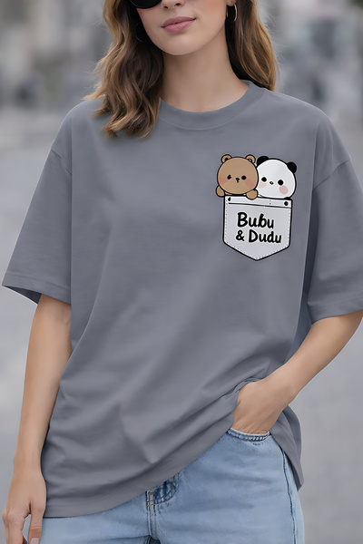 ArtYus Bubu & Dudu Printed Unisex Oversize T-Shirt – Cotton Crew Neck Casual ...