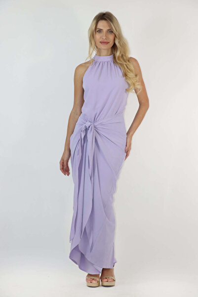 2TRENDY Long Muff Dress with Diamond Details