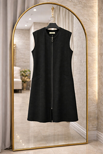 İDOL GİYİM سترة الأم المريحة ذات القصات المريحة والمشدودة بسحّاب