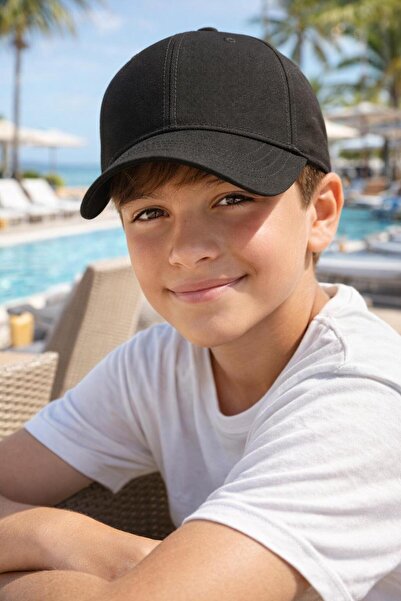 BALIENTE Șapcă ajustabilă din bumbac negru pentru băieți