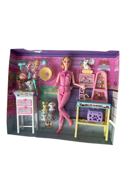 ADIRI SHOP Păpușă cu animăluțe set interactiv Pet Shop și accesorii, mobilier...