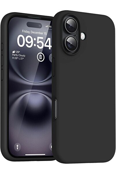 CaseHub iPhone 16 PLUS Kılıf İçi Kadife Dışı Mat Ekran ve Kamera Yükseltili L...