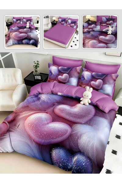 Patul Finet 2-Sided Linen, Sulphur, Double Bed, Fitted Sheet, 6 Pieces