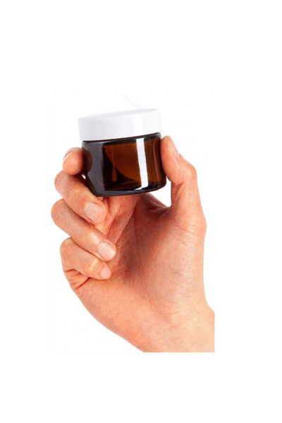 makrobay 1 Adet 50 ml Lüks Cam Krem Kavanozu -Sızdırmaz Amber Krem Kavanozu Seti