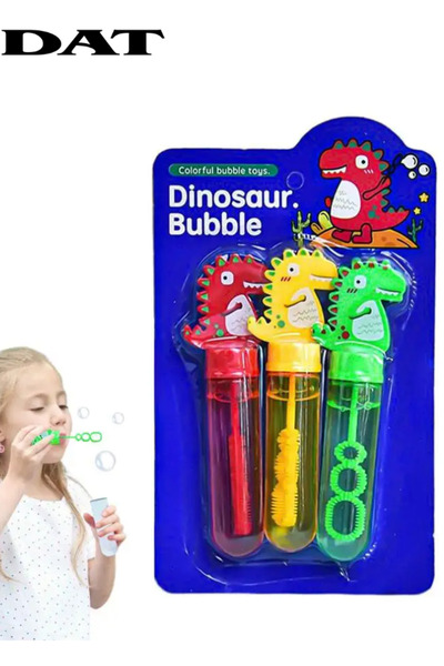 DAT Dinosaur Bubble Wands Set | Cute Dino Design + Easy Grip
