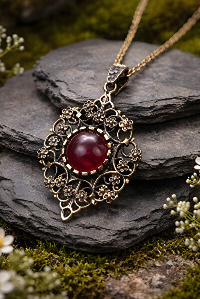 NBS Beautiful Naturel Stones Copper Agate Necklace with Evil Eye Protection, ...