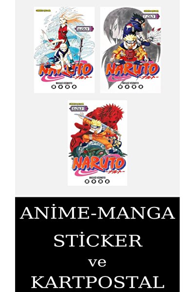 Gerekli Şeyler Yayıncılık Naruto 6-7-8 Manga Seti (3 KİTAP) / Anime-Manga Sti...