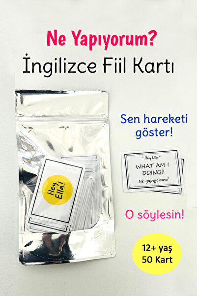 Ella's Style English (12+ yaş) İngilizce Fiil Kartları Kolay Öğrenme ve Prati...