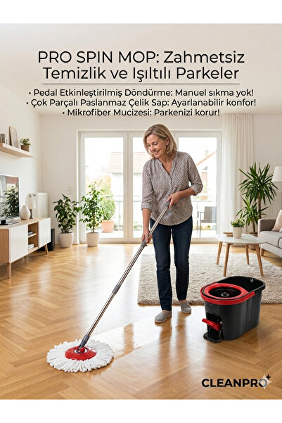 ST ambalaj ve temizlik PEDALLI PASPAS SETİ