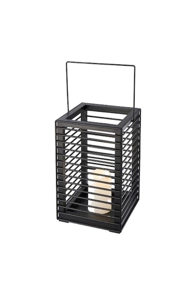 FLORISTICA Διακοσμητικό Μεταλλικό Φανάρι με Κερί LED