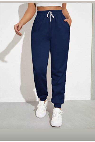 GOLSREY Comfortable Cut Women's Ribbed Leg Sweatpants (Regenerated Fabric)