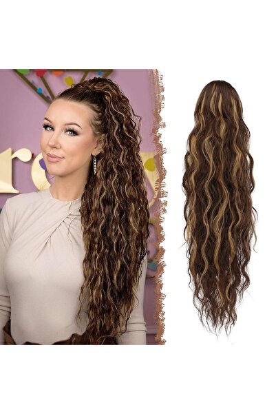 Dotail Feshfen εξτένσιον αλογοουράς, στυλ κορδονέ, κυματιστό, 66 εκ., συνθετι...