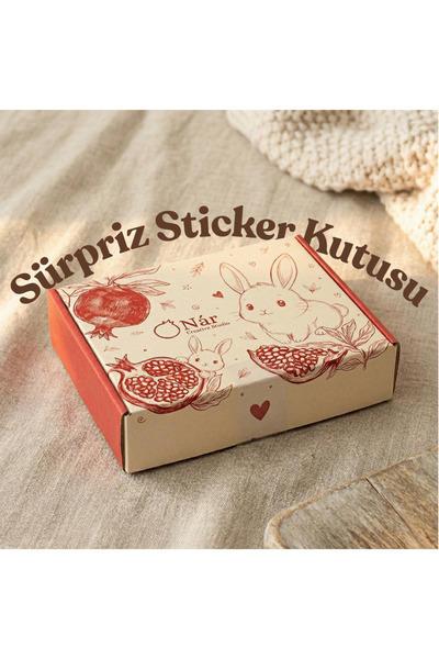 Nar creative studio Sürpriz Çıkartma Kutusu 5 Sayfa | Blind Box Çıkartma Seti...