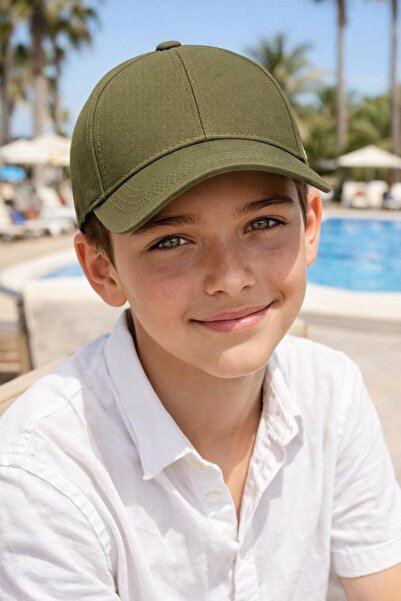 MARBERRY Șapcă ajustabilă din bumbac kaki pentru băieți