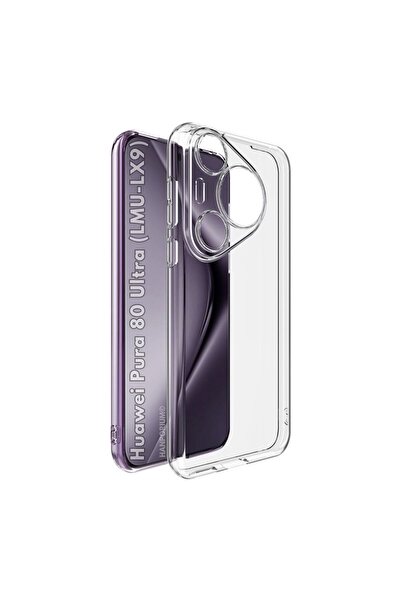 HANPORIUM حافظة سيليكون متوافقة مع هاتف هواوي بورا 80 الترا - غطاء مرن بلون ب...