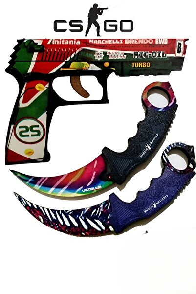 Lunarfall Ahşap Cs Go Twin Turbo Tabanca ve Smoke17 - Smoke18 Ahşap OyuncakYe...