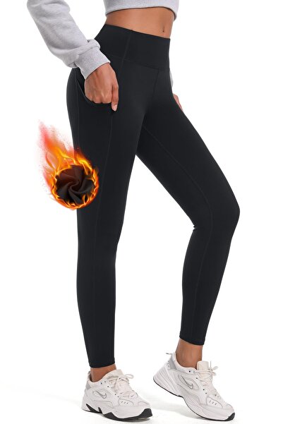 details MOVE BEYOND Γυναικεία Κολάν, μέγεθος XL, ψηλόμεσο, φλις, με πλαϊνές τ...