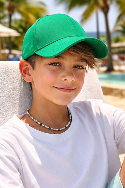 MARBERRY Șapcă ajustabilă din bumbac verde pentru băieți